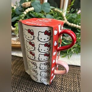 HELLO KITTY Pink Red Mug Gift Set